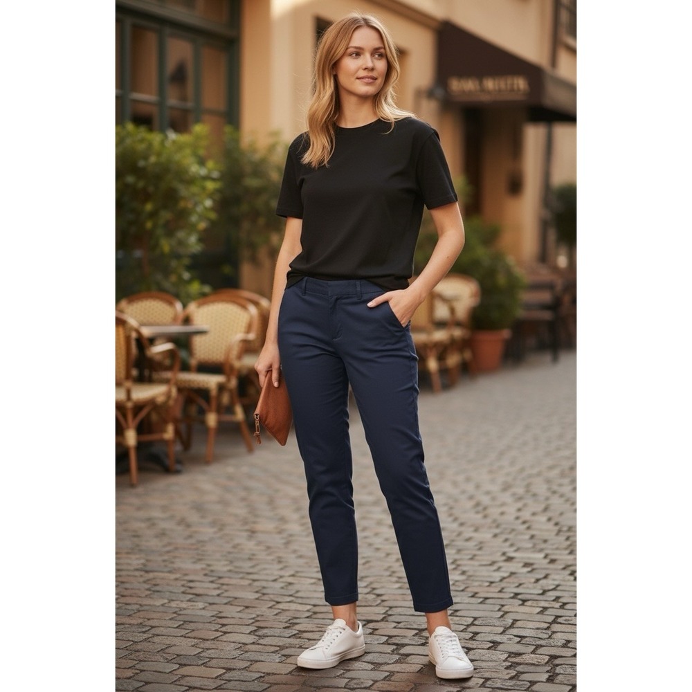 J. Crew‎ Minnie Women's Navy Blue Capri Pants Size 8 with Side Zip